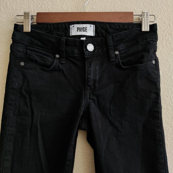 PAIGE Skyline Skinny Jeans in Black Ink Size 23 - Picture 3 of 14